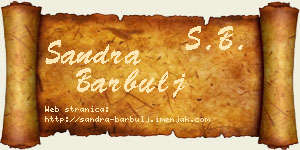 Sandra Barbulj vizit kartica